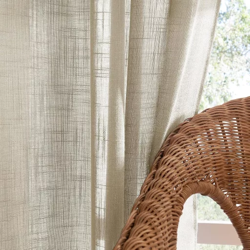 Set de perdele PONY DANCE, 2 bucăți, aspect in taupe, 245x140 cm