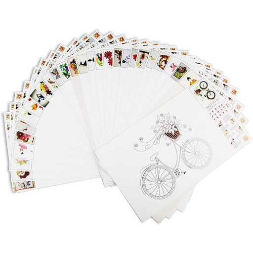 Woohome 48 darabos papír quilling készlet sablonokkal és mintázatokkal