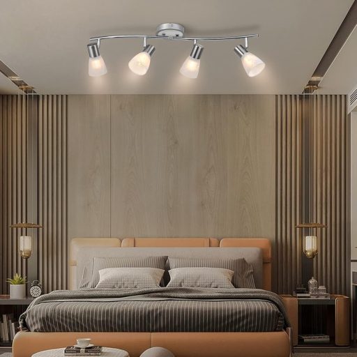 Unikcst 4 izzós LED mennyezeti spotlámpa E14 forgó modern lámpa nappalihoz 230V