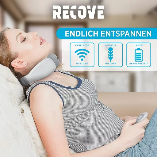 Recove Elektromos Nyakmasszírozó Hőfunkcióval - Shiatsu Masszázs 6 Móddal és 15 Szinttel