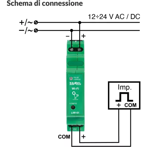 Supla Zamel WiFi Energiamérő Fogyasztásmérő Feszültségmérő LIW-01