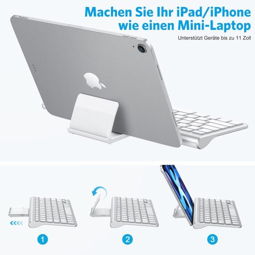 OMOTON Bluetooth tipkovnica za Mac, talijanski raspored, numerička tipkovnica, kompatibilna s MacBook Air/Pro/iMac, bijela