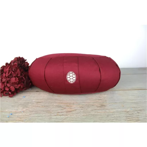 TORTUGA MEDITATION & YOGA Polumjesec jastuk za meditaciju s punjenjem od ljuske heljde, 15 cm, pamučna navlaka