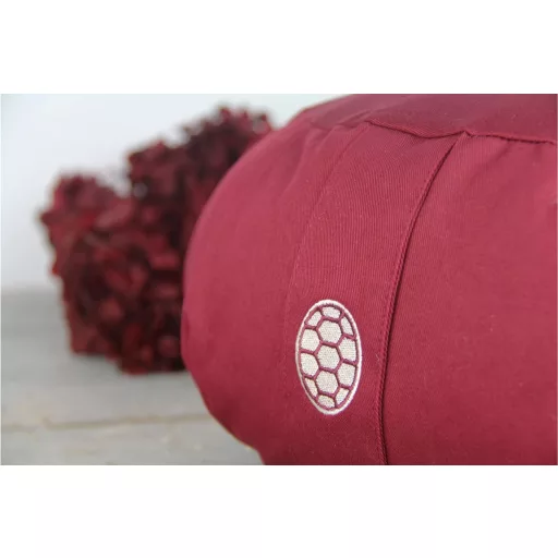 TORTUGA MEDITATION & YOGA Polumjesec jastuk za meditaciju s punjenjem od ljuske heljde, 15 cm, pamučna navlaka