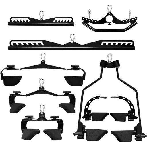 SevnElk Evezőfogantyú LAT Lehúzó Kiegészítő - Forgatható Kábeles Edzőgép Fogantyú Hátizom és Tricepsz Edzéshez - Otthoni Fitness Eszköz 100k