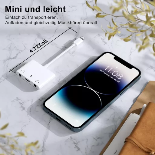 AMLLXEN iPhone 3.5mm audio adapter töltőporttal 3 az 1-ben
