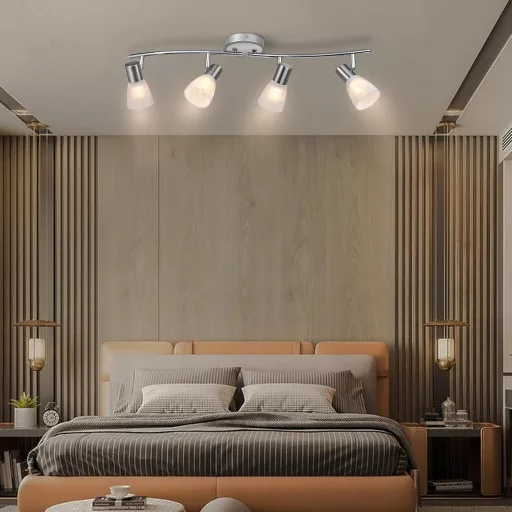 Unikcst 4 izzós E14 mennyezeti lámpa forgó spotlámpa meleg fehér 3000K