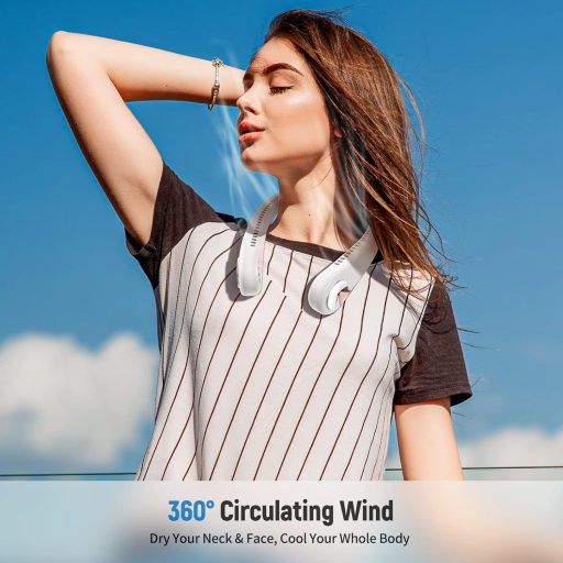 SMARTDEVIL Ventilator oko vrata - Prijenosni rashladni uređaj za vrat bez lopatica s 3 brzine, punjivi, za ured, putovanja i kampiranje