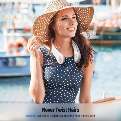 SMARTDEVIL Ventilator oko vrata - Prijenosni rashladni uređaj za vrat bez lopatica s 3 brzine, punjivi, za ured, putovanja i kampiranje