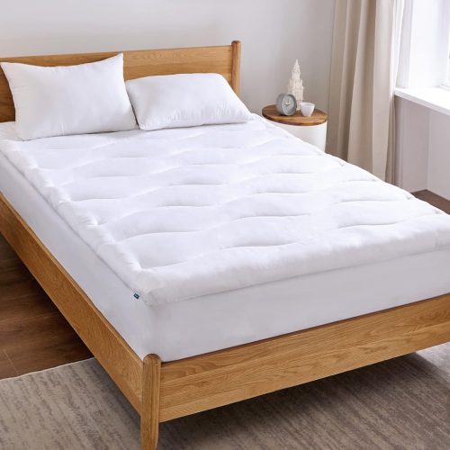 Bedsure Matracvédő 90x200 cm - 4 cm Vastag Steppelt Poliészter Párna Matracra, 38 cm-es Mély Zsebekkel, Mosható, Légáteresztő, Csúszásgátló 