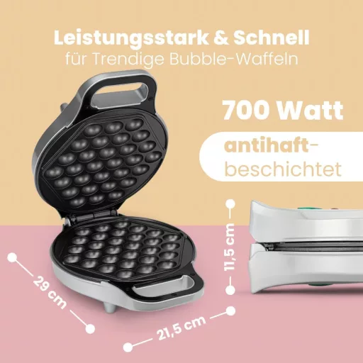 Clatronic buborékos gofri sütő 700W, 180° forgatható, tapadásmentes felület