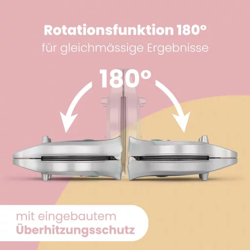 Clatronic buborékos gofri sütő 700W, 180° forgatható, tapadásmentes felület