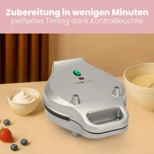 Clatronic buborékos gofri sütő 700W, 180° forgatható, tapadásmentes felület