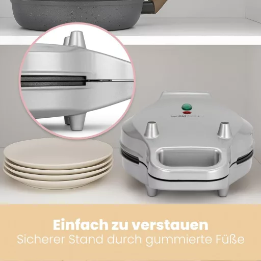 Clatronic buborékos gofri sütő 700W, 180° forgatható, tapadásmentes felület