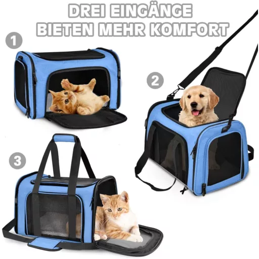 Qlfyuu sklopiva transportna kutija za mačke i pse, prijenosna torba za nošenje do 25 kg