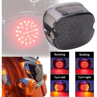   JMTBNO LED zadné svetlo na motocykel so smerovkami a brzdovým svetlom, dymové sklo, pre Harley Sportster Dyna Road King