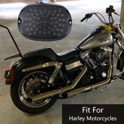 JMTBNO Motocicletă LED Stop Spate cu Semnalizatoare Frână Lentilă Fumurie Harley Sportster Dyna Road King