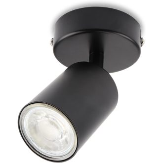   DA LIGHT Plafonieră LED, Spot rotativ GU10, Negru, Retro, Living, Dormitor, Bucătărie