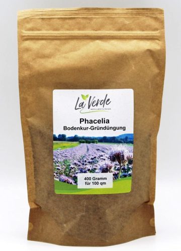 Floveg GmbH Phacelia Talajjavító Vetőmag 400g - Lila Virágú, GMO-mentes, Kültéri Növény, Magas Csírázási Arány, 100cm Magasságig