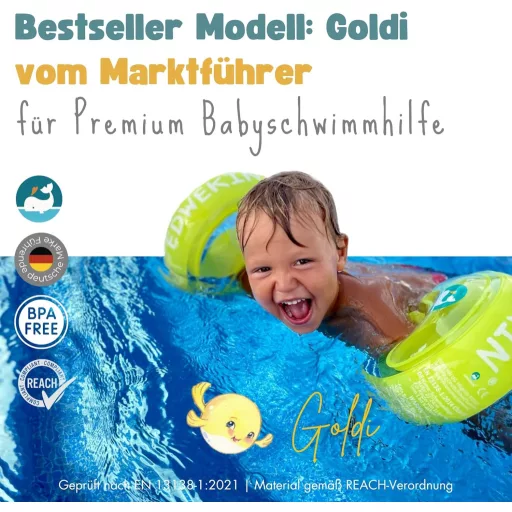 EDWEKIN Premium úszógumi gyerekeknek 1-6 év | TÜV minősített | Nagy légkamrák | Biztonságos úszástanulás