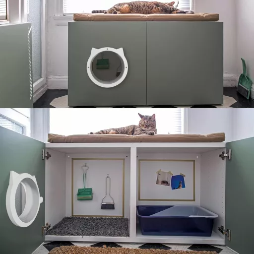 Ușiță pentru pisici LYNX, de interior, cu clapetă, pentru pisici mici și mari