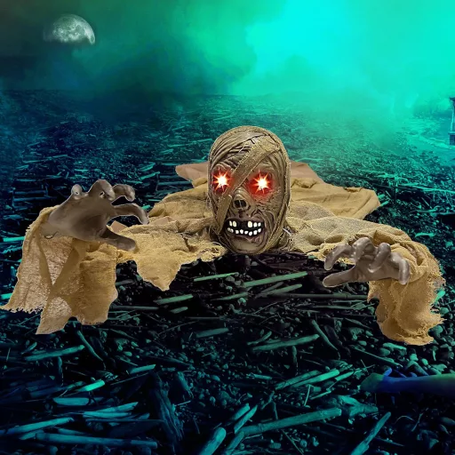 JOYIN Halloween Zombi Talajleszakadó Fényes Szemmel és Hangeffektussal