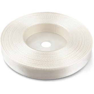   Netuno satenska vrpca 12 mm x 32 m, svijetlo krem boje, ukrasna rola za rukotvorine, vjenčanja i pakiranje poklona