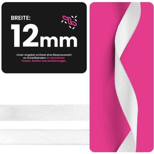 Netuno szatén szalag 12mm x 32m világos ekrü színű dekoratív tekercs kézműveskedéshez esküvőhöz ajándékcsomagoláshoz