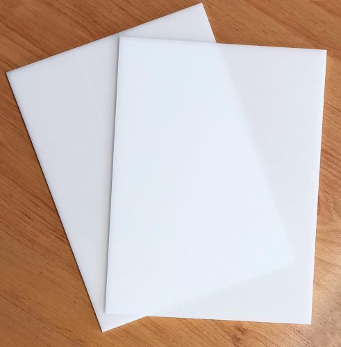 Goya Print Opál Fehér Akril Üveglap 3mm - A4 Méretű Műanyag Lap 2db-os Csomag - Metakrilát Tábla Dekorációhoz, Barkácsoláshoz