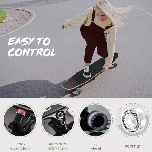 Opurtdor 118 cm Longboard Skateboard Cruiser z javorového dreva pre začiatočníkov a dospelých