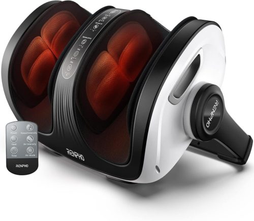 Aparat electric de masaj pentru picioare RENPHO - cu telecomandă, încălzire, mărimea 44 (19.5cm)