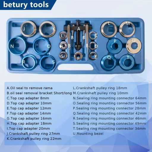Betury 24 részes tengely tömítés szerelő-szerelésfeloldó készlet