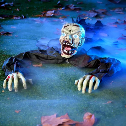 JOYIN Halloween Animált Zombi Kert Dekoráció Hangeffektussal és Villogó Szemekkel