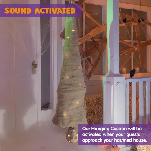 JOYIN Decor Halloween Agățat Corp Întreg Mort de 165 cm cu Lumini și Ochi LED