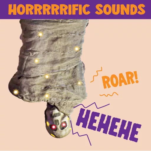 JOYIN Decor Halloween Agățat Corp Întreg Mort de 165 cm cu Lumini și Ochi LED