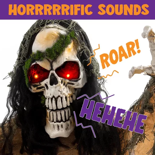 JOYIN Halloween Animált Zombi Kiemelkedő Dekoráció Hangeffektussal és LED Világítással