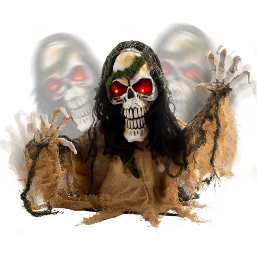 JOYIN Halloween Animált Zombi Kiemelkedő Dekoráció Hangeffektussal és LED Világítással