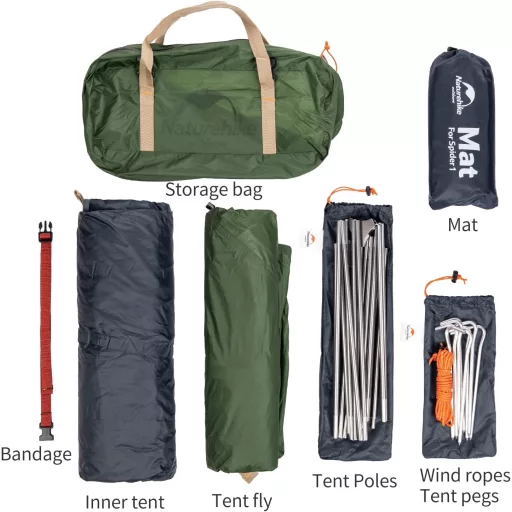 Naturehike Ultrakönnyű Sátor 1 Személyes - Vízálló Túrasátor 4 Évszakos Használatra, Szélálló Kialakítás Hátizsákos Túrázáshoz, Kempingezésh