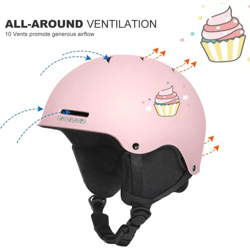 Odoland Gyerek Sísisak Síszemüveggel Snowboard Bukósisak Fiúknak Lányoknak, ‎54-56 cm