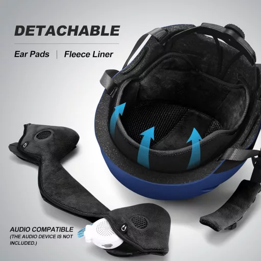 Set Cască de Schi și Ochelari de Schi Odoland cu Protecție UV 400 pentru Bărbați și Femei