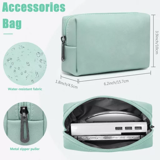 HYZUO 13-palcové puzdro na notebook so stojanom, kompatibilné s MacBook Air M2 M1 Pro, mätovo zelené