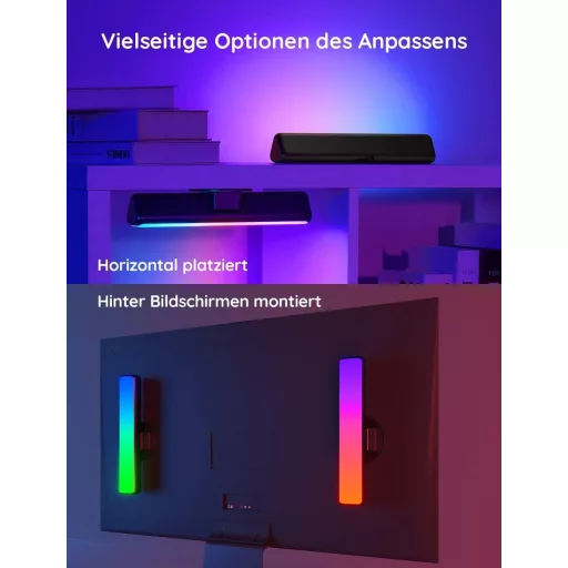 Govee Flow Plus okos LED lámpa, gaming világítás, Alexa és Google kompatibilis, zenesynch