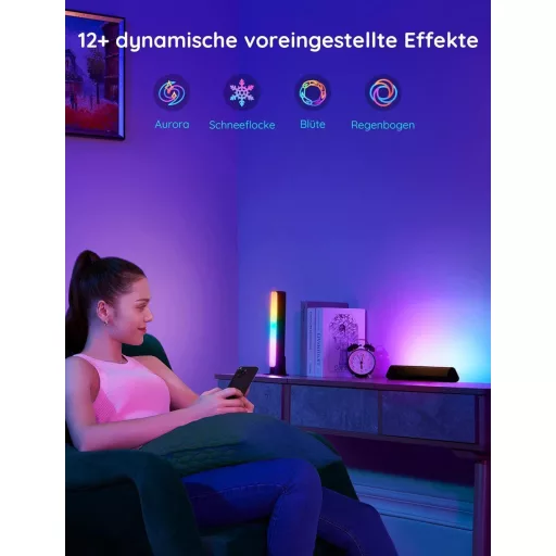 Govee Flow Plus okos LED lámpa, gaming világítás, Alexa és Google kompatibilis, zenesynch