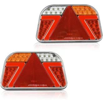   Qiping 2db LED Utánfutó Hátsó Lámpa 12V 24V Vízálló Teherautóhoz Traktorhoz