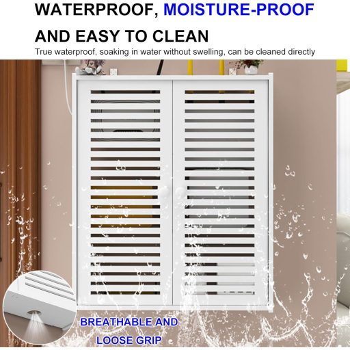 Router rack Montat pe Perete Raft Flotant Cutie Depozitare WiFi 42×10×50cm