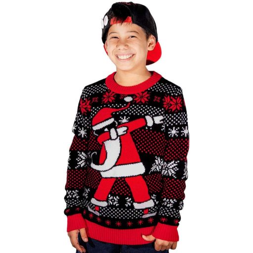 Shirtgeil Gyerek Karácsonyi Pulóver Dab Motívumos Kötött Felső