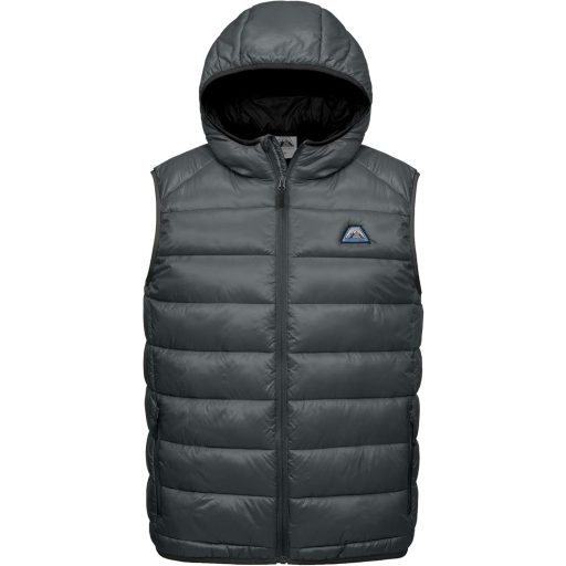 Mapamyumco Vestă bărbați ușoară din puf, mărimea L - Jachetă fără mâneci hidrofugă pentru drumeții, călătorii, sporturi de iarnă, gri
