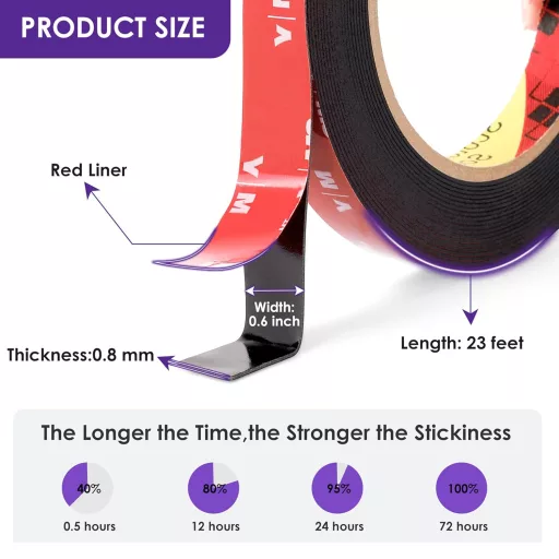 EMITEVER Silná obojstranná lepiaca páska vodoodolná 7 m x 15 mm