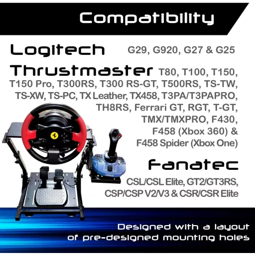 Unicview Versenyautó Szimulátor Állvány G29 G920 G923 Logitech Thrustmaster T150 PS4 PS5 Xbox