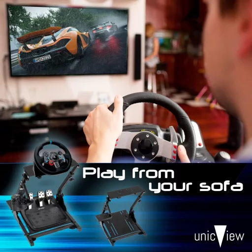 Unicview Versenyautó Szimulátor Állvány G29 G920 G923 Logitech Thrustmaster T150 PS4 PS5 Xbox